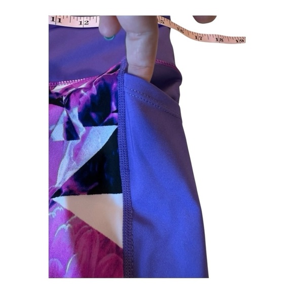 RISE Active High Waist Capri Leggings Purple Pink Medium Impact Size XL Fearless - Picture 6 of 15